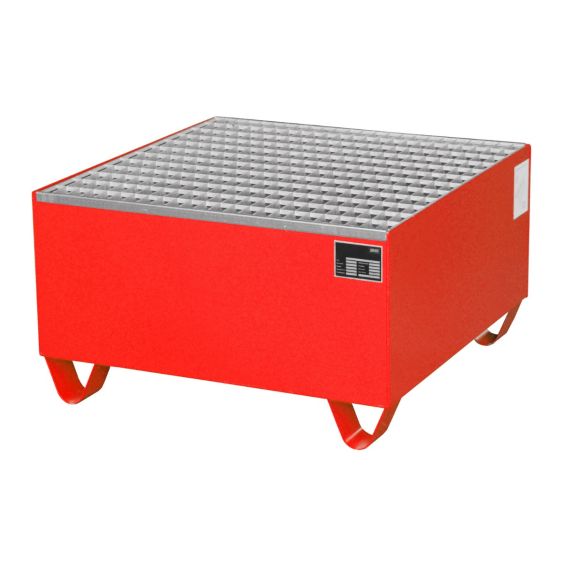 Stalen Vaten Lekbak Bauer Rood 800x800x455 mm 222 Liter