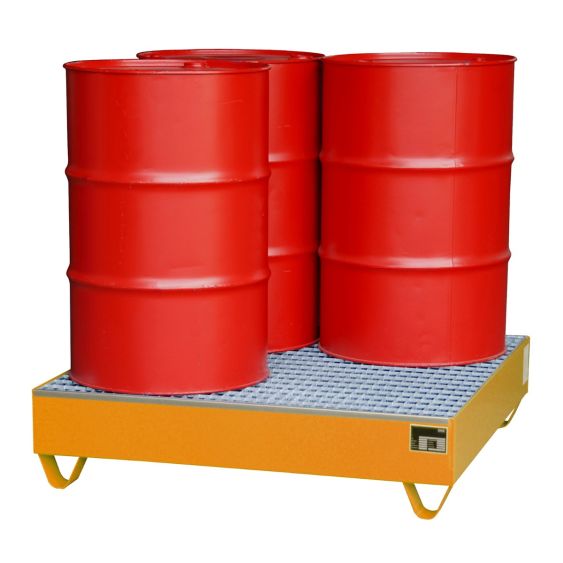 Stalen Vaten Lekbak Bauer Oranje 1200x1200x285 mm 261 Liter