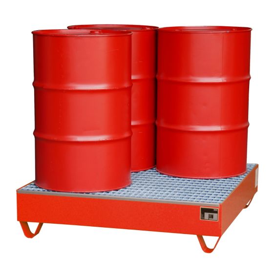 Stalen Vaten Lekbak Bauer Rood 1200x1200x285 mm 261 Liter