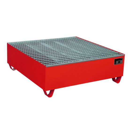 Stalen Vaten Lekbak Bauer Rood 1200x1200x410 mm 435 Liter