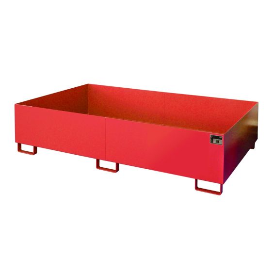 Stalen Stelling Lekbak Bauer Rood 2150x1300x505 mm 1115 Liter