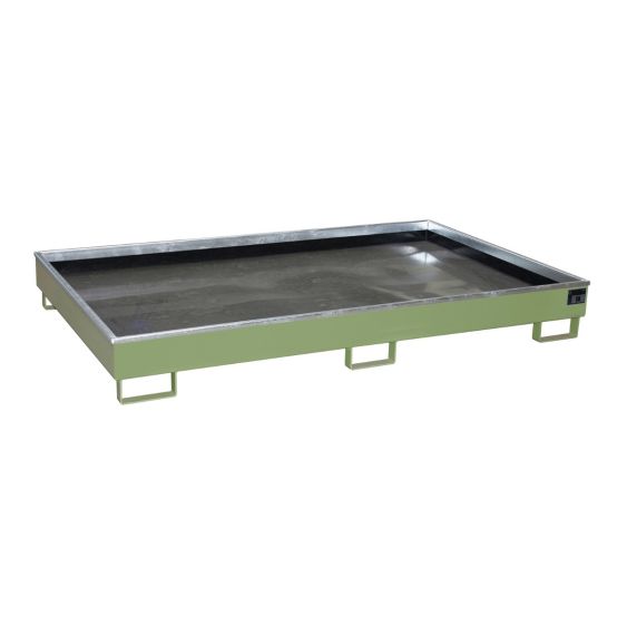 Stalen Stelling Lekbak Bauer PE Groen 2165x1315x510 mm 1067 Liter