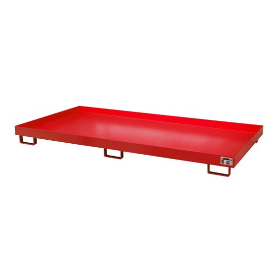 Stalen Stelling Lekbak Bauer Rood 2650x1300x210 mm 345 Liter