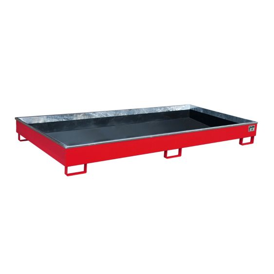 Stalen Stelling Lekbak Bauer PE Rood 2665x1315x210 mm 312 Liter