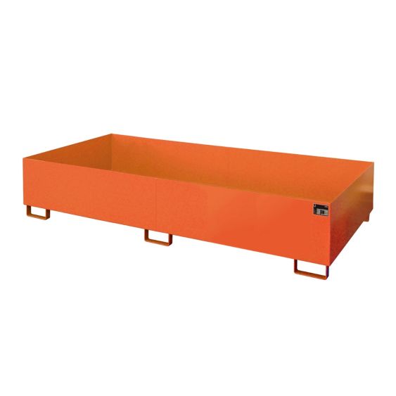 Stalen Stelling Lekbak Bauer Oranje 2650x1300x435 mm 1135 Liter
