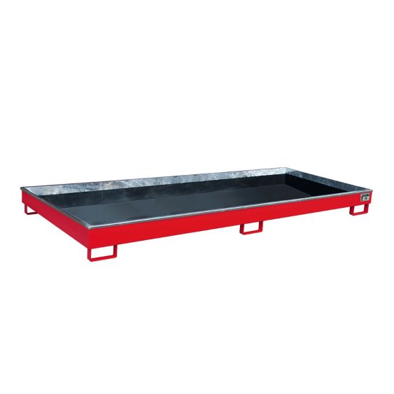 Stalen Stelling Lekbak Bauer PE Rood 3265x1315x195 mm 325 Liter