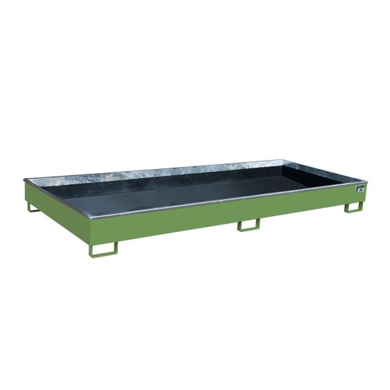 Stalen Stelling Lekbak Bauer PE Groen 3265x1315x270 mm 622 Liter