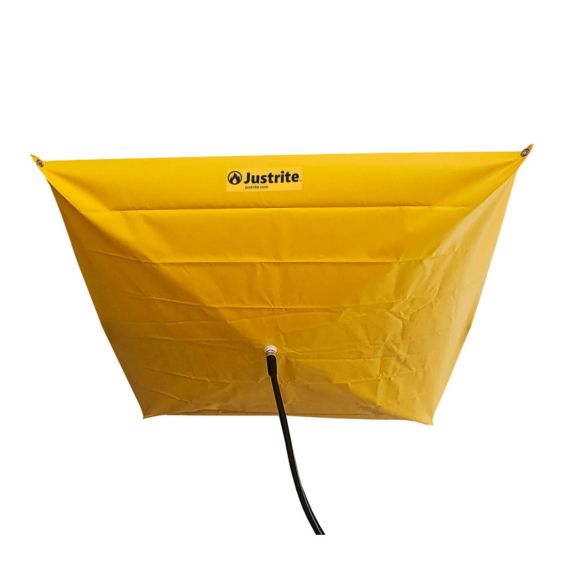 Opvangzeil Plafondlekkage Justrite met ophangogen 2,1x2,1 m