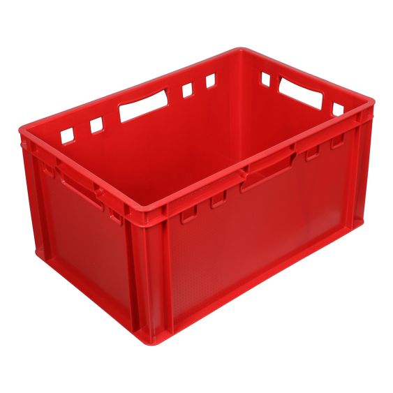 Euronorm E3 Kunststof Vleeskrat Rood 600 x 400 x 300 mm