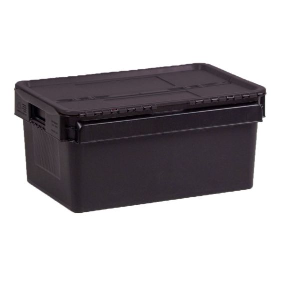 Distributiebak Zwart 600x400x275 mm dicht totaal