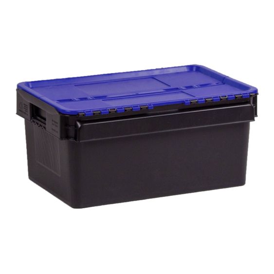 Distributiebak Zwart/Blauw 600x400x275 mm