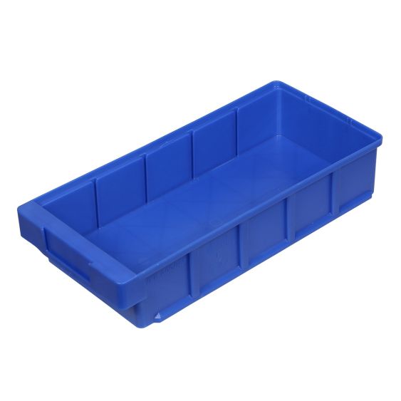 Kunststof Magazijnbak Blauw 400 x 186 x 83 mm voor 4 schotten