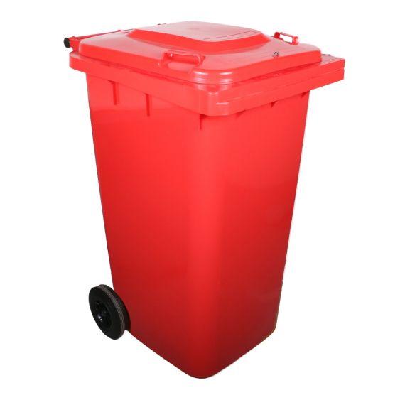 Afvalcontainer 240 liter Rood met Hangslotvoorziening 