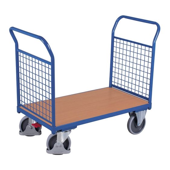 Plateauwagen 400 kg 850x500 mm met 2 Gaaswanden