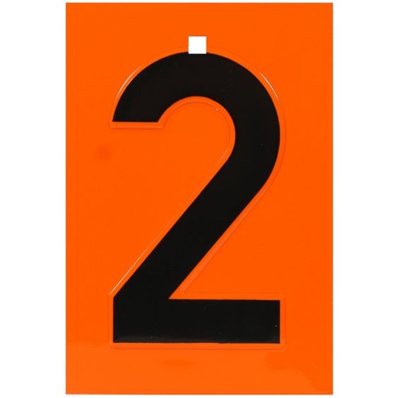 Los ADR cijfer 2 RVS bordje 135 x 93 x 0,5 mm