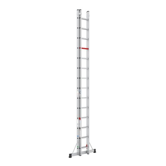 Wixor Professionele Ladder met Haken - 2x14 sporten ingeklapt