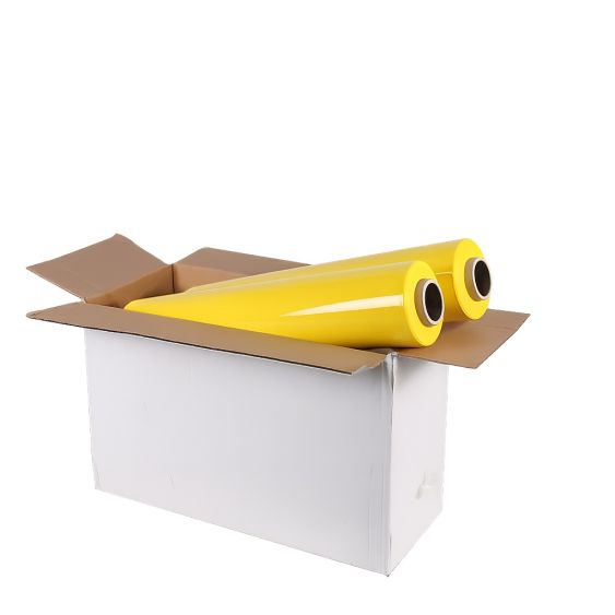 Handwikkelfolie 50 cm x 300 m 20 my - Geel nieuw