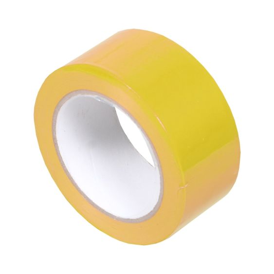 Vloermarkeringstape 50 mm x 33 meter geel zijkant