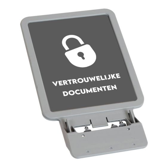 Informatiebord voor Afvalbak 60/87 liter Vertrouwelijk Grijs