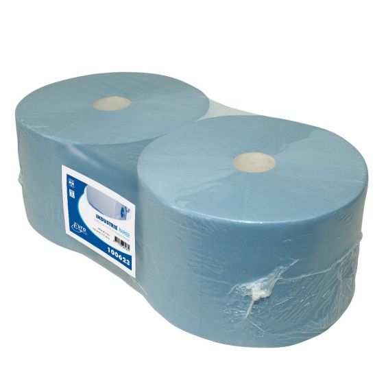 Euro Industrierol blauw cellulose verlijmd 240 mm x 380 m