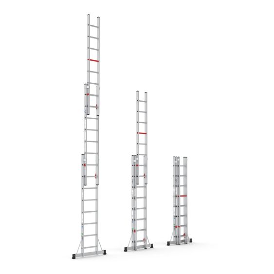 Wixor Professionele Ladder met Haken 3-delig - Aantal sporten naar keuze