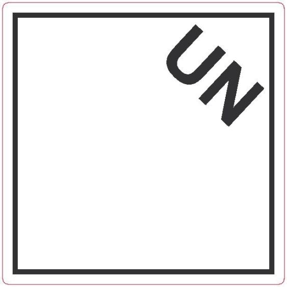 Gevaarsetiket UN identificatie 100 x 100 mm PE op rol - 1000 stuks