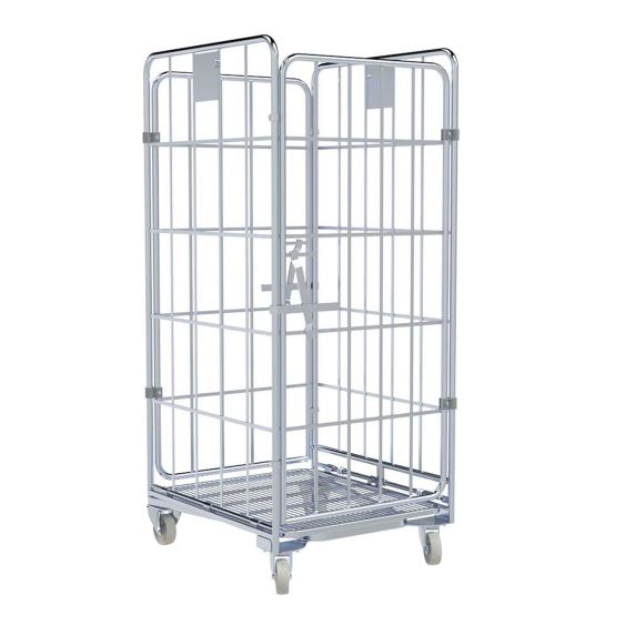 Nestbare Rolcontainer Ergo 1460 Metaal 4-zijdig met draaibare voor- en achterwand