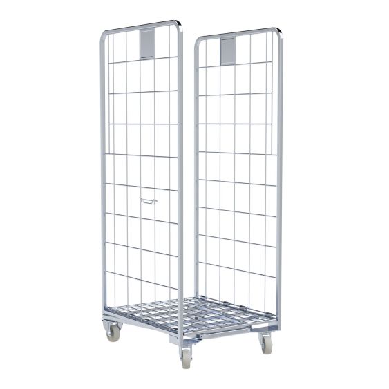 Nestbare Rolcontainer Ergo 1570 light Staal 2-zijdig - Schroefwielen Ø 108 mm