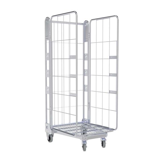 Nestbare Rolcontainer 1630 Kunststof 3-zijdig