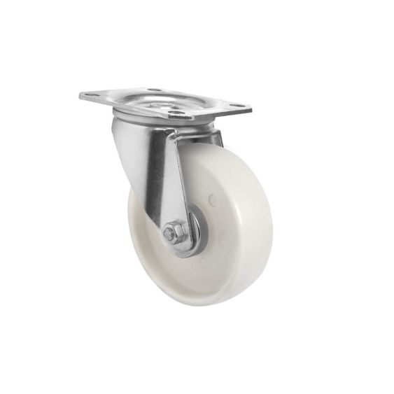 Zwenkwiel Ø108 mm PA/PA Wit 200 kg