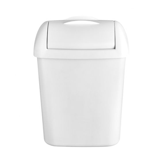 Afvalbak Kunststof Mat Wit 8 liter