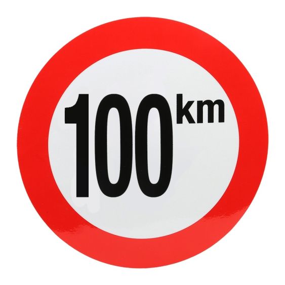Snelheidssticker België 210 mm - 100 km