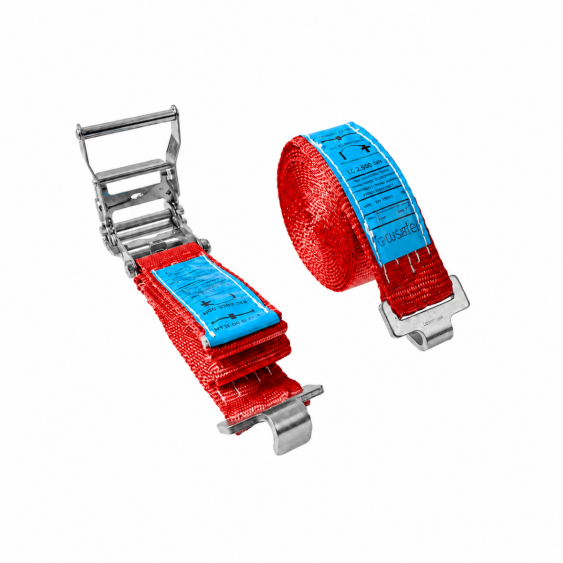 Spanband 50 mm 1,8 ton 2M Rood met F-track Fitting