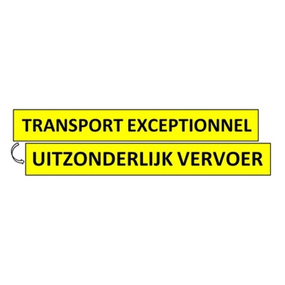 Bord "Transport exceptionnel/Uitzonderlijk vervoer" 1175x200x2 mm