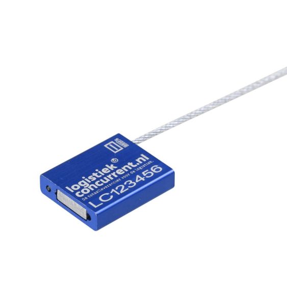 Cableseal aluminium huis Ø1,5 x 300 mm - Met opdruk Blauw 