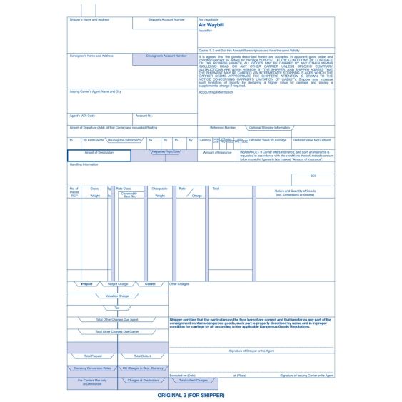 Master Air Waybill (MAWB) Luchtvracht Ketting