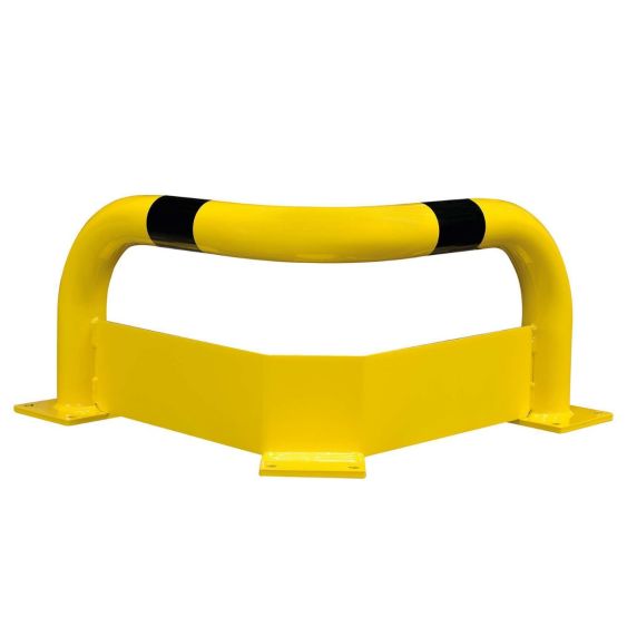 Beschermbeugel L-profiel Gesloten Staal Geel/Zwart 350x600 mm