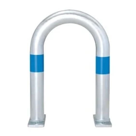 Beschermbeugel met Voetplaat Grijs/Blauw 360x500xØ60 mm