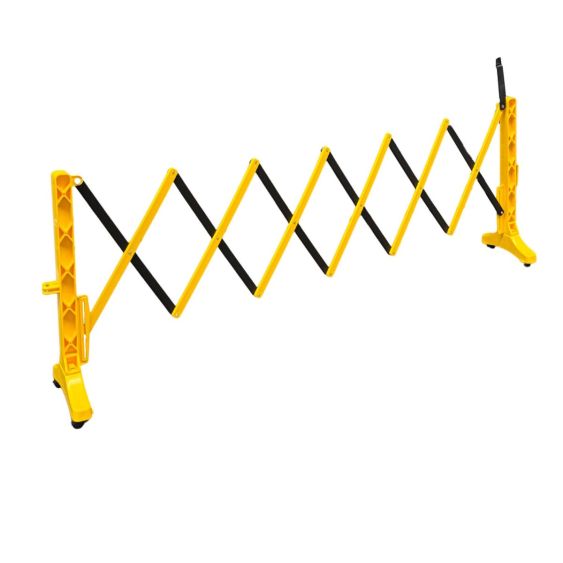 Kunststof Schaarhek op wielen 3500x950 mm Geel/zwart