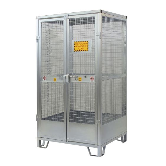 Gasflessenopslag 9 - 12 Stuks 1130x960x2100 mm