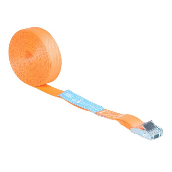 Spanband met Gesp 25 mm 0,5M Oranje - Verzinkte Klemgesp