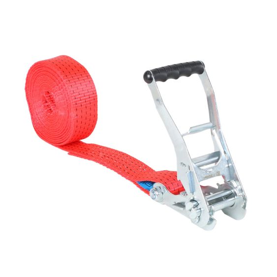 Spanband met Ratel 50 mm 5 ton 9M Rood Standaard Ratel