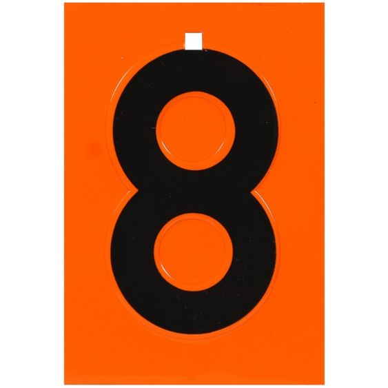 Los ADR cijfer 8 RVS bordje 135 x 93 x 0,5 mm