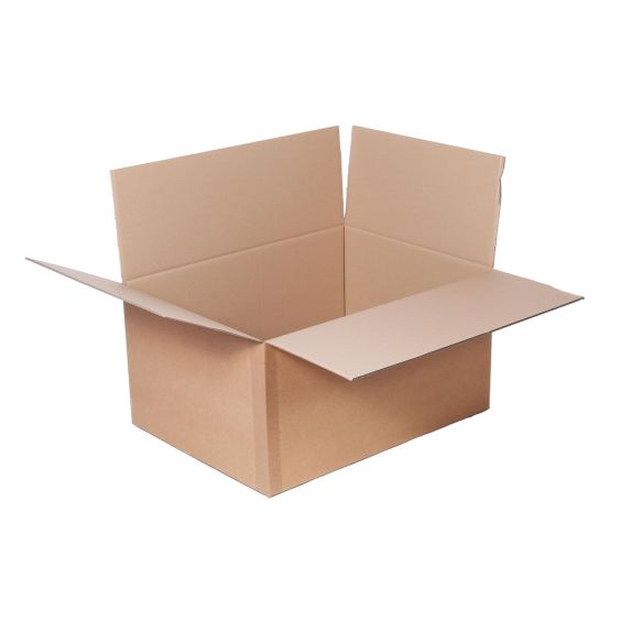 Amerikaanse vouwdoos dubbelgolf CB 800x600x400 mm. bruin