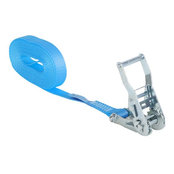 Spanband met Ratel 25 mm 1,5 ton 7M Blauw Standaard Ratel