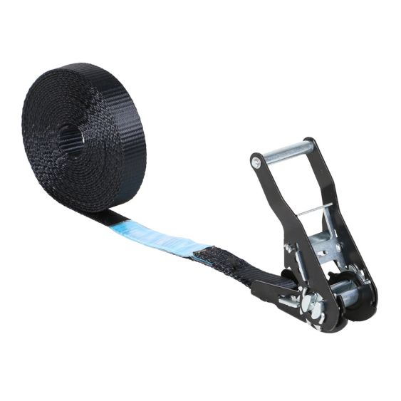 Spanband met Ratel 25 mm 1,5 ton 6M Zwarte Band en Hardware