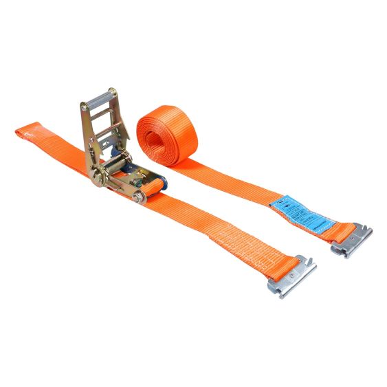 Spanband 50 mm 2 ton 4M oranje met blokratel + sleufgatfitting