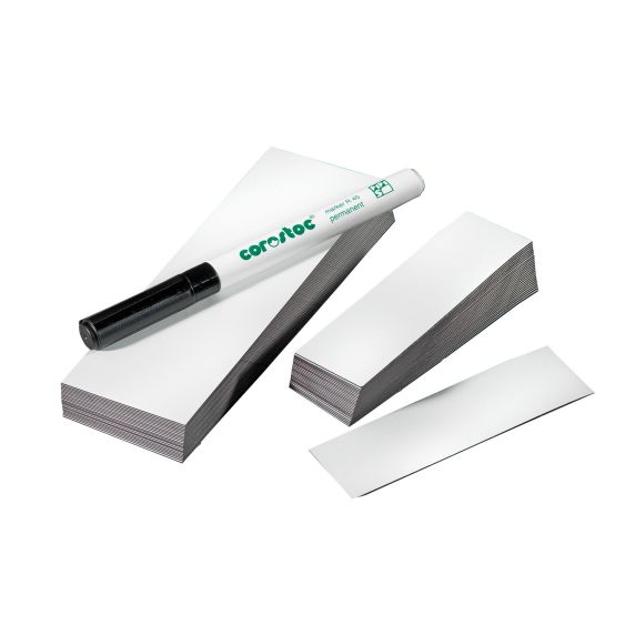 Magnetisch etiket 50 x 200 mm wit - doos 50 stuks