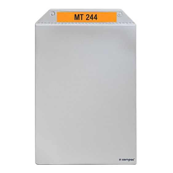 Magnetische kaarthoezen A4 staand grijs - doos 50 stuks