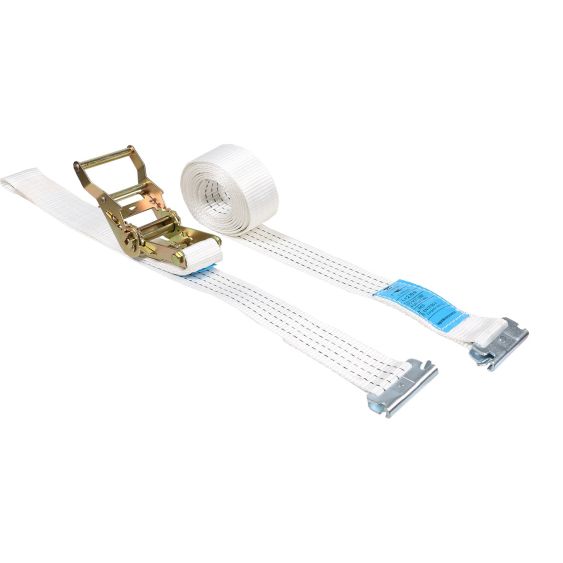 Spanband 50 mm 2 ton met sleufgatfitting - 7 m wit